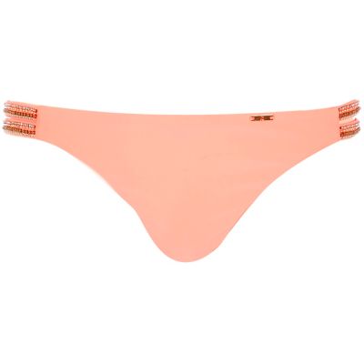 RI Resort orange embellished bikini bottoms